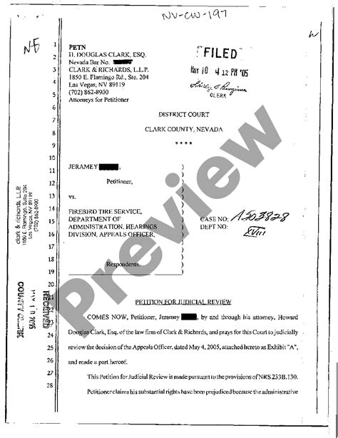 Hartfield's autopsy report could be identified and all copies of it returned or destroyed. . Petition for judicial review nevada